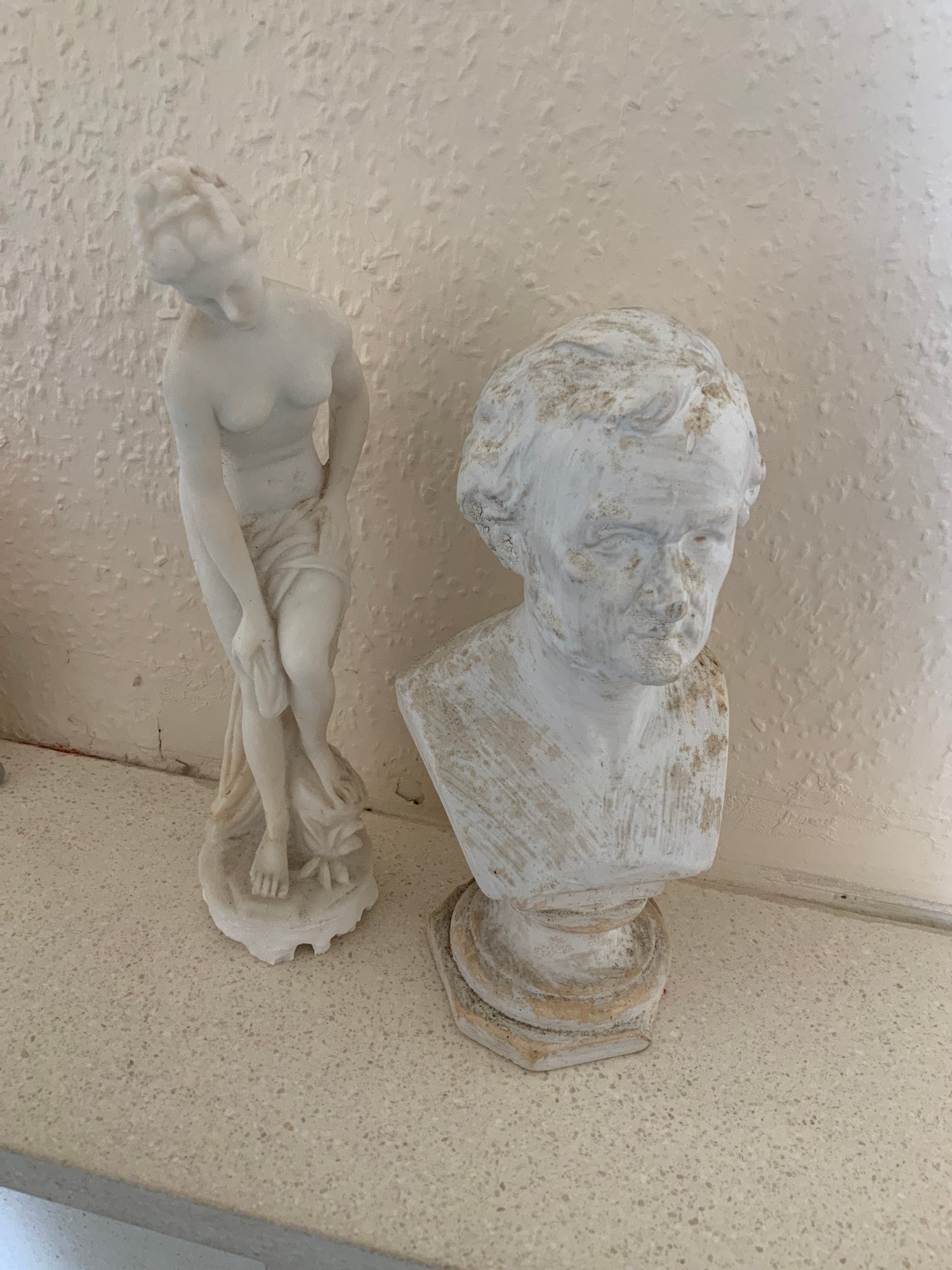 Porcelain Bust and Figurine - 23cm