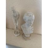 Porcelain Bust and Figurine - 23cm