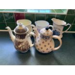 Jugs and Coffee Pots - Possibly Curly