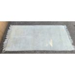 Cream Wool Rectangular Rug - 172cm x 64cm