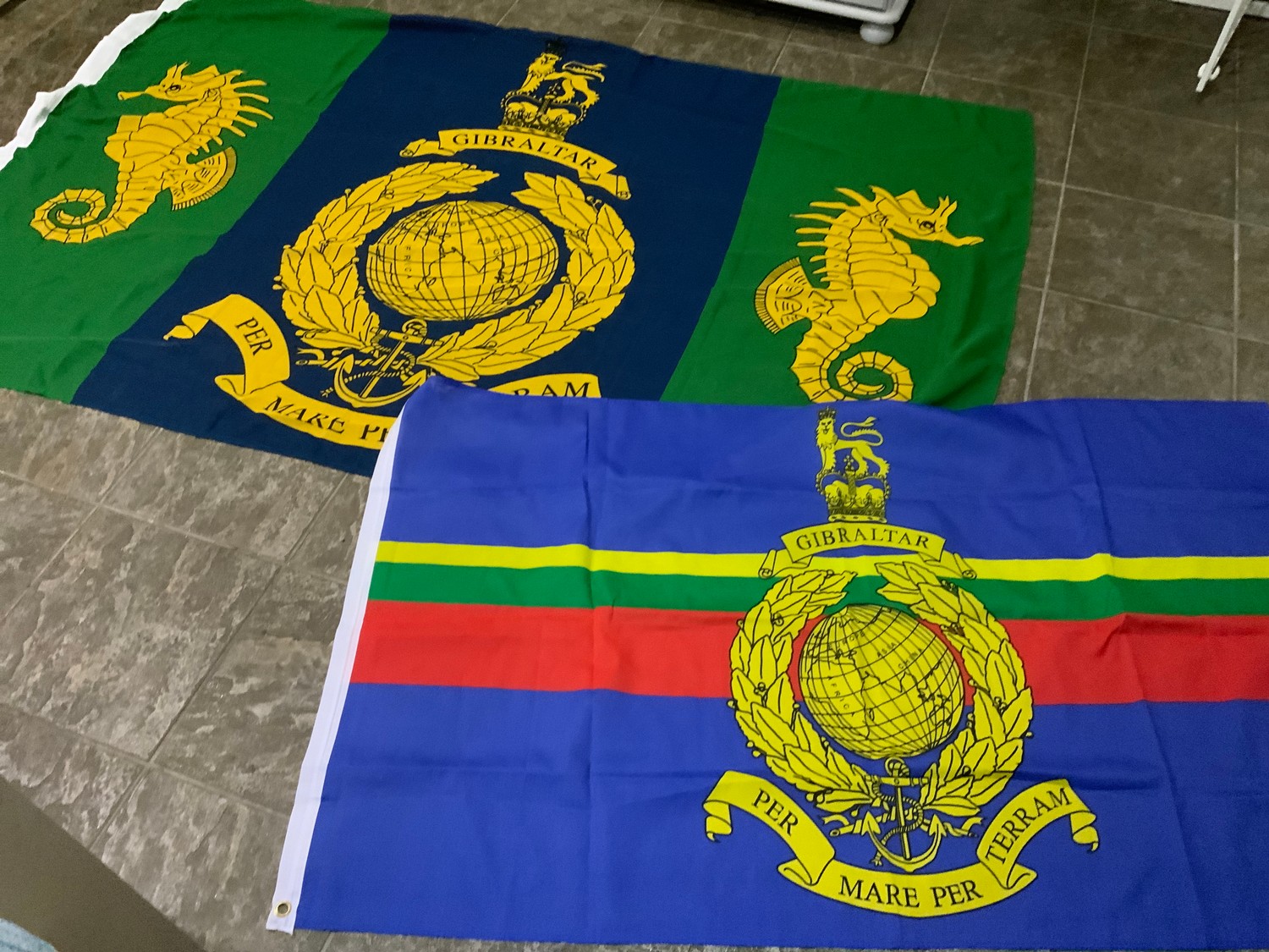 2x Gibraltar Flags and Brazilian Flag
