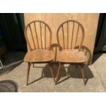 2x Stick Back Chairs - Possibly Ercol