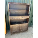 Oak Cupboard - 103cm W x 29cm D x 170cm H