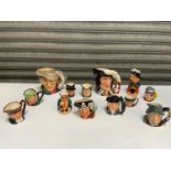 Character Jugs and Lighter to Include Royal Doulton Poacher and D'Artagnan
