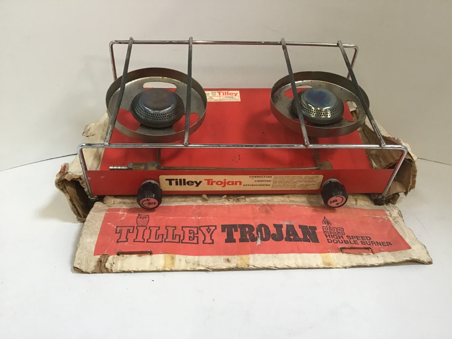 Boxed Tilley Trojan Portable Double Gas Burner