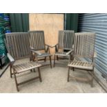 4x Wooden Garden Chairs