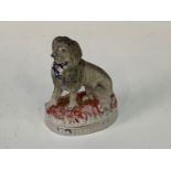 Early Staffordshire Mantel Dog - 9cm High