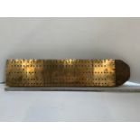 Brass Cribbage Board