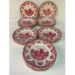 27x Dinner Plates - Johnson Bros - Old Britain Castles -Blarney Castle in 1792