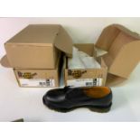 3x Pairs of New Dr Martens Black Shoes - Size 8