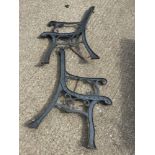 Pair of Metal Bench Ends