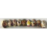 Collection of Decoupage and Painted Eggs