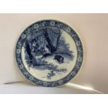 Boch Delfts Blue and White Plate - 39cm Diameter