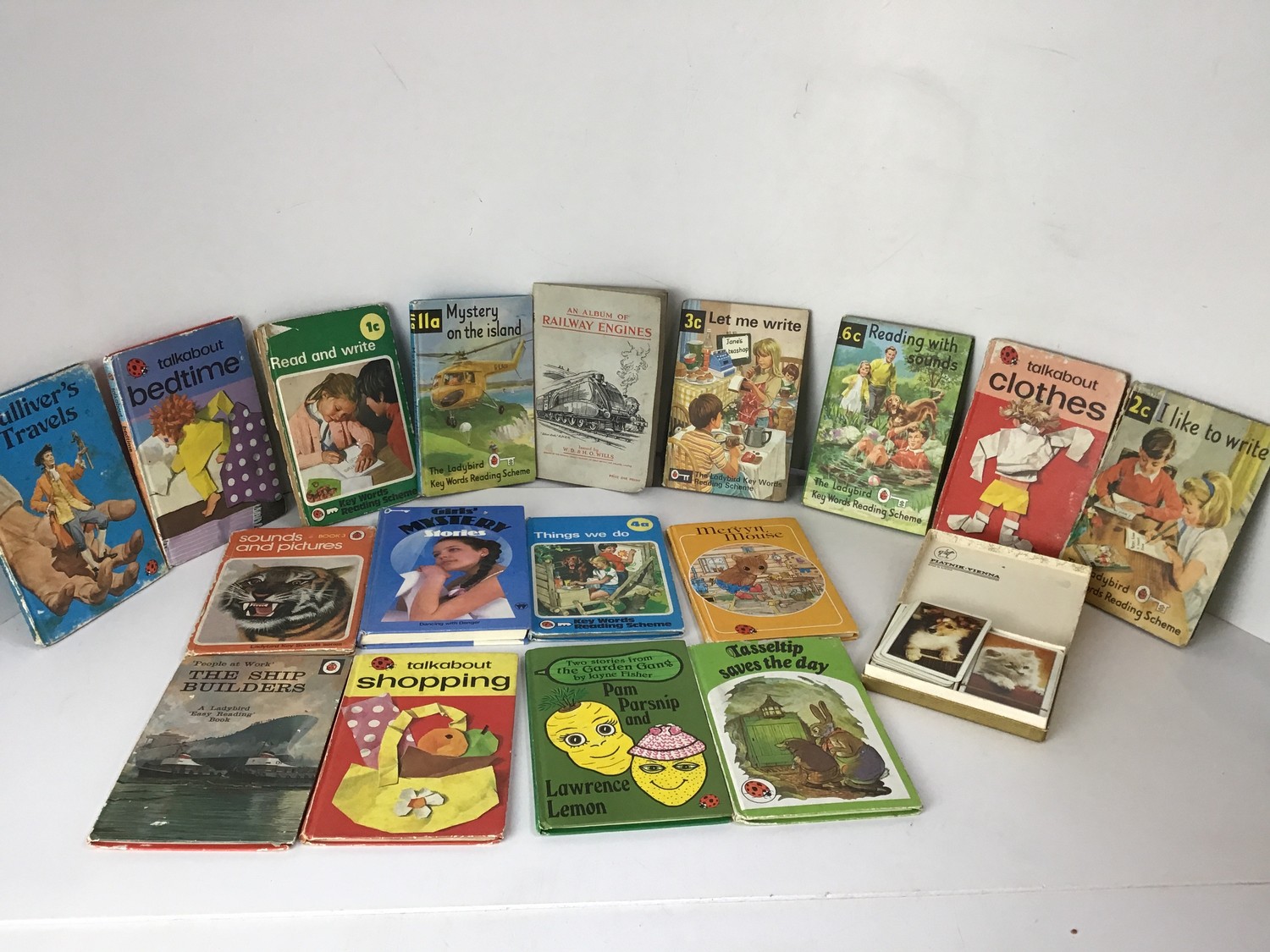 Ladybird Books, Album of Railway Engines Cigarette Cards and Playing Cards etc
