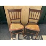 Pair of Cane Seated Chairs