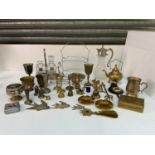 Metalware, Claret Jug, Napkin Rings and Brassware etc