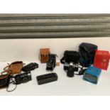 Vintage and Modern Cameras - Pontina Prontor II, Cannon Sure Shot etc