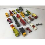 Approx 20x Dinky, Husky, Matchbox and Lensley Model Cars and Lorries