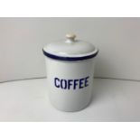 Enamel Coffee Storage Jar