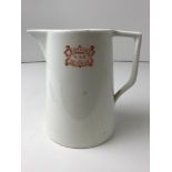 White Porcelain Jug Marked Bideford Military VAD Devon 48 - 13cm High