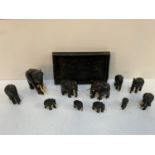 Elephant Ornaments and Tray