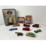 Old Tin and Contents - Vintage Dinky and Other Model Vehicles