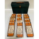 Set of The AA Bartholomew Quarter Inch Motoring Maps of Great Britain in Case - 3, 5, 21 and 22