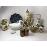 Studio Pottery, Egg Crock and Vases etc