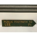 Metal Signpost to Lee