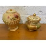 2x Lidded Royal Worcester Pots