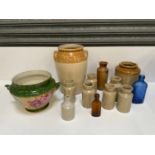 Stoneware Pots and Transfer Print Planter etc