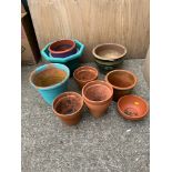 Terracotta and Plastic Plant Pots