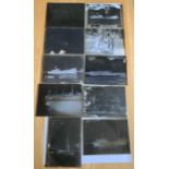 17x Antique Glass Negatives - Mainly Ships - Probably Sussex