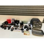 Bolex 18-5 Projector, Various Cameras and Camera Accessories