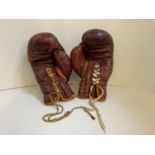 Vintage Leather Boxing Gloves