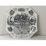 Wallis Gimson Commemorative Queen Victoria Jubilee Plate - Showing Balance of Payments for Imports