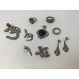 Rings, Pendants, Brooch and Earrings etc - Mainly Silver