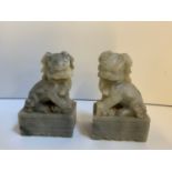 Pair Chinese Dogs - 10cm High