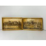 Pair of Relief Plaques - Windsor Castle and Tower of London
