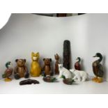 Wooden Ornaments - Ducks, Cats etc and Resin Polar Bears