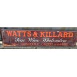 Wooden Painted Advertising Sign - 194cm x 43cm