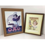 2x Framed Advertising Prints - OXO and Daddies Sauce