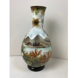 Painted Glass Vase