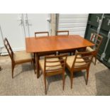 1970s Extending Dining Table and Dining Chairs