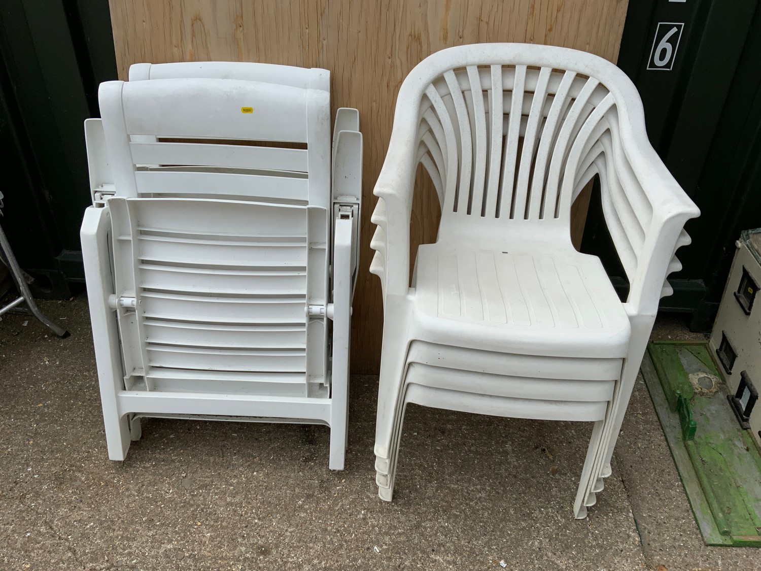White Plastic Garden Chairs
