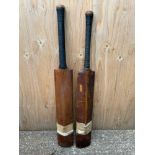 Pair of Vintage Cricket Bats - Sargeant & Co Waterloo Road London - Jim Hollywhite Special Selection