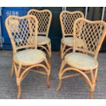 Set of 4x Bamboo Chairs