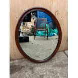 Mahogany Oval Mirror