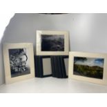 Black and Silver Bevel Photo Mounts and 3x Mounted Prints