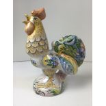 Glazed Terracotta Cockerel - 29cm High